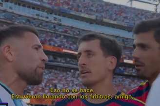 Discussão entre Otamendi e Rodri foi flagrada pela transmissão