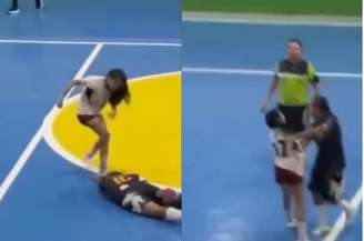 Jogadora chuta cabeça de adversária em jogo de futsal no CE e acaba suspensa por 5 anos