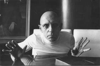 Retrato do filósofo francêsMichel Foucault, São Paulo, 1975
