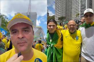 Ricardo Ribeiro Pedroso, Itamar Mioto, e os netos Yuri Mioto Nogueira e Julia Mioto Nogueira viajam centenas de quilômetros para participar de ato de Flávio Bolsonaro em SP