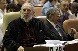 O ex-presidente cubano Fidel Castro participa da sessão de abertura da Assembleia Nacional do Poder Popular, em Havana, em fevereiro. 24/02/2013