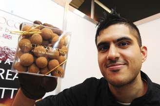 <p>O britânico Aneesh Popat inventou um ganache de água que tem cerca de 40% menos calorias do que um chocolate convencional, o Chocolatier</p>