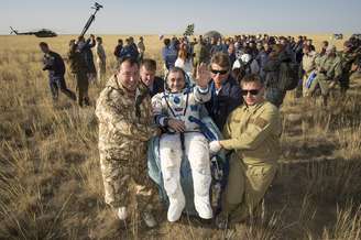 Vinogradov, quem junto a Aleksandr Misurkin e ao americano Christopher Cassidy, aterrissou nas estepes do Cazaquistão procedente da ISS na quarta-feira