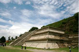 Uma das partes visíveis da Grande Pirâmide de Cholula, considerada pelo Livro Guinness dos Recordes o maior monumento já construído 