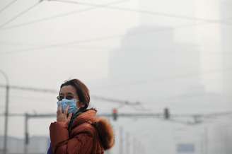 <p>Poluição do ar cobre a cidade de Pequim</p>