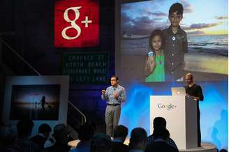Vic Gundotra durante apresentação do Google + em 2013