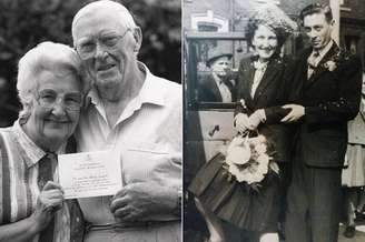 <p>O casal  ficou casado por 68 anos, em Manchester, na Ingleterra</p>