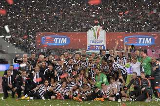 Juventus fez festa com trofeu da Copa da Itália