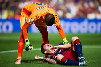 Messi sofreu contusão no jogo contra o Las Palmas