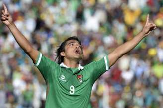 Marcelo Moreno tem 13 gols em 54 jogos pela seleção boliviana (Foto: Juan Mabromata / AFP)
