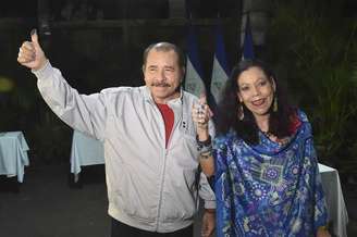 Daniel Ortega e sua mulher, Rosario Murillo