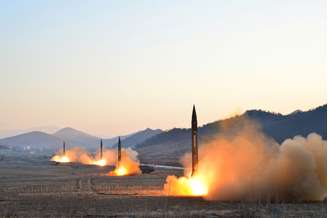 Teste de mísseis realizado pela Coreia do Norte (foto de arquivo)