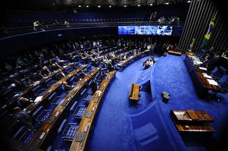 Plenário do Senado durante sessão sobre a urgência na votação sobre o afastamento de Aécio Neves