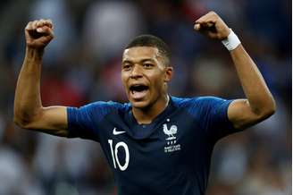 Kylian Mbappé comemora gol marcado na final da Copa do Mundo 15/07/2018 REUTERS/Damir Sagolj