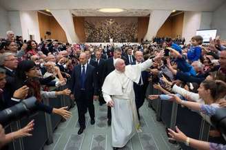 Papa Francisco se reúne com membros da Associação Nacional da Polícia de Estado da Itália, no Vaticano