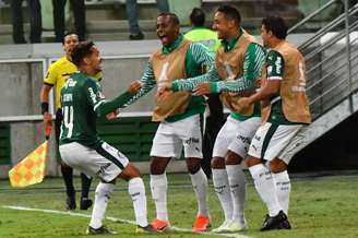 Em seu último jogo pela Libertadores, Palmeiras venceu San Lorenzo por 1 a 0, em 8 de maio (NELSON ALMEIDA/AFP)