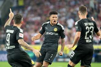 Sancho foi o homem do jogo com um gol e uma assistência (Foto: AFP)