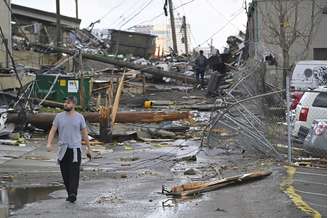 Vista de área destruída por tornado que atingiu Nashville
03/03/2020
REUTERS/Harrison McClary