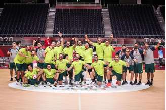 Seleção de handebol fez primeiro trabalho em quadra japonesa nesta quarta-feira Gaspar Nóbrega/COB