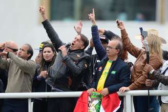 Presidente Jair Messias Bolsonaro (sem partido) participa de motociata na manhã deste sábado (07) na cidade de Florianópolis, Santa Catarina. 