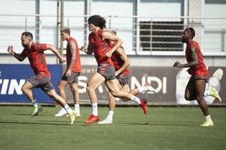 Flamengo treinou no CT do Grêmio (Foto: Alexandre Vidal/Flamengo)