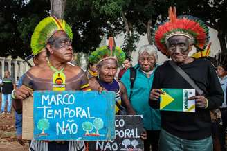 Indígenas se mobilizam contra o marco temporal 