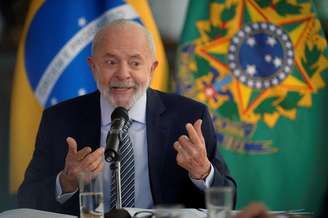 Presidente Luiz Inácio Lula da Silva fala à imprensa internacional no Palácio do Planalto, em Brasília
22/07/2024
REUTERS/Andressa Anholete