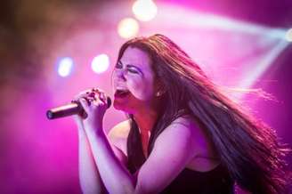 Amy Lee durante show do Evanescence no Allianz Parque, em São paulo, em 2023.