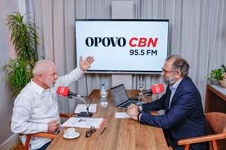 Presidente da República, Luiz Inácio Lula da Silva, durante entrevista à Rádio O Povo/CBN de Fortalez