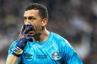 Marchesín com a camisa do Grêmio. 