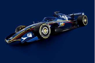 Ilustração do novo design dos carros com base no regulamento de 2026