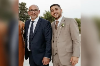 Costa Fantis ao lado do filho, Antonio