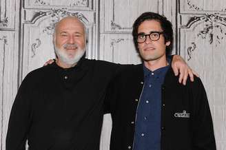 Rob Reiner e o filho Nick Reiner em evento do filme ‘Being Charlie’