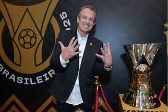 Bap, presidente do Flamengo, durante o Prêmio Brasileirão —