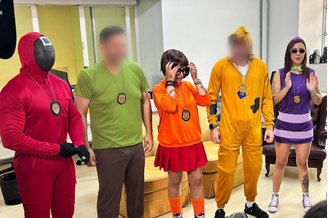 Policiais civis fantasiados de personagens do desenho Scooby-Doo prenderam três suspeitos de furtar celulares de foliões