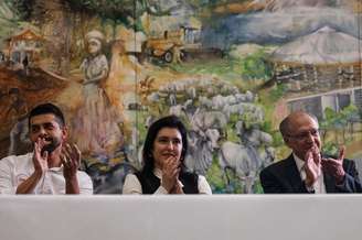 Simone Tebet, candidata do PSB ao Senado, em evento de filiação na Alesp