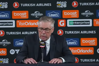 Carlo Ancelotti em entrevista coletiva após vitória sobre o Egito