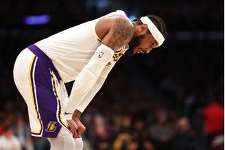 Carmelo Anthony em partida dos Lakers, em 2022