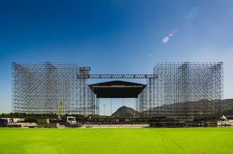Montagem do palco e das demais áreas do Rock in Rio 2026 já começou na Cidade do Rock
