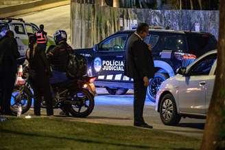 Policiamento no entorno de espaço de eventos onde ocorreu casamento do filho de Alexandre de Moraes em São Paulo