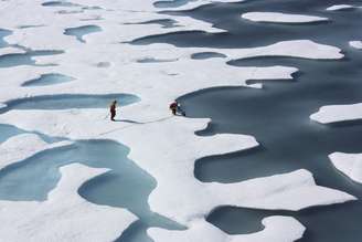 <p>O derretimento recorde do Ártico preocupa os ambientalistas</p>