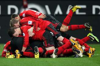 <p>Leverkusen conseguiu a virada com dois gols na reta final</p>