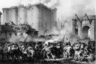 <p>Queda da Bastilha, em 14 de julho de 1789</p>