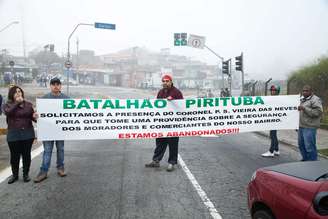 Manifestantes pediam por mais segurança em Pirituba