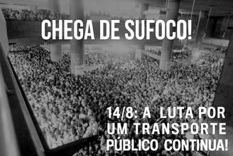 A passeata deve seguir pelas ruas do Centro da capital e terminar na Secretaria dos Transportes Metropolitanos