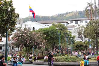 <p>Praça da Independência, no centro histórico de Quito</p>