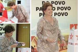 <p>Dilma votou hoje na eleição interna do PT</p>