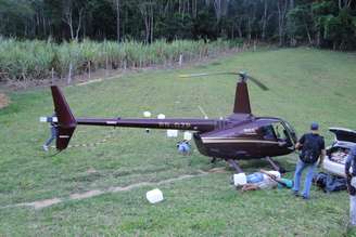 <p>O helicóptero foi apreendido com mais de 400 kg de cocaína no ES</p>