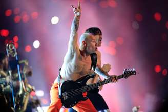 <p>Flea e Anthony Kiedis, do Red Hot Chili Peppers</p>