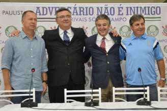 <p>Presidentes e treinadores de Corinthians e Palmeiras se uniram para condenar a violência no futebol</p>